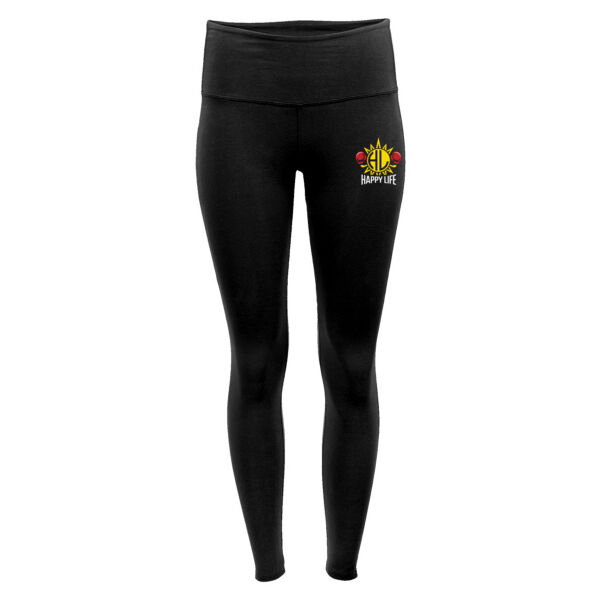 HAPPY LIFE - LOGO - WOMEN'S HIGH WAIST LEGGINGS - $WXP3FH$ Thumbnail